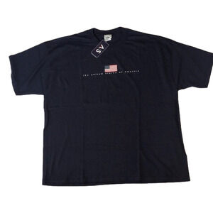 BRIAR Creek Size 2XL Navy United States of America Crew Neck Tee NWT
